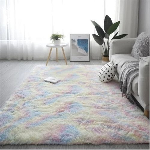 Tapis de Salon | Shaggy Uni Moderne Poil Long - Tapinna® Coloré / Rectangulaire / 40x60cm (15.7x23.6 Pouces)
