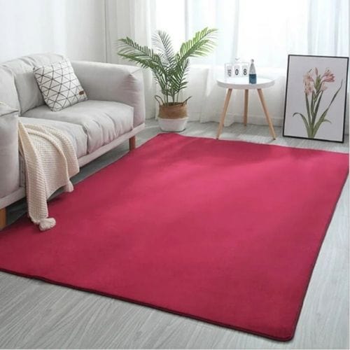 Tapis de Salon | Uni Moderne Poil Ras - Tapinna® Rouge / Rectangulaire / 40x60cm (15.7x23.6 Pouces)