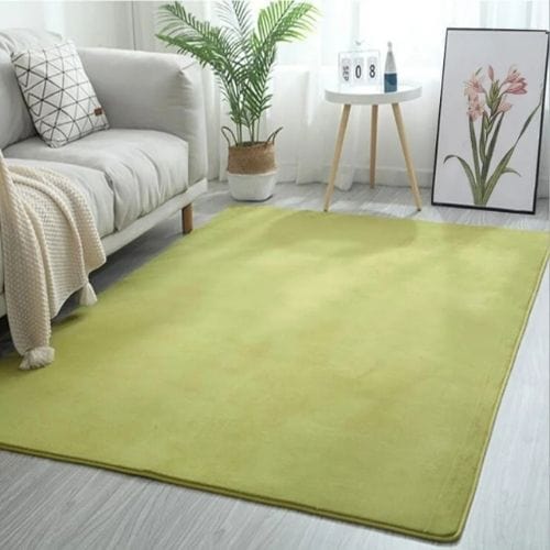Tapis de Salon | Uni Moderne Poil Ras - Tapinna® Vert / Rectangulaire / 40x60cm (15.7x23.6 Pouces)