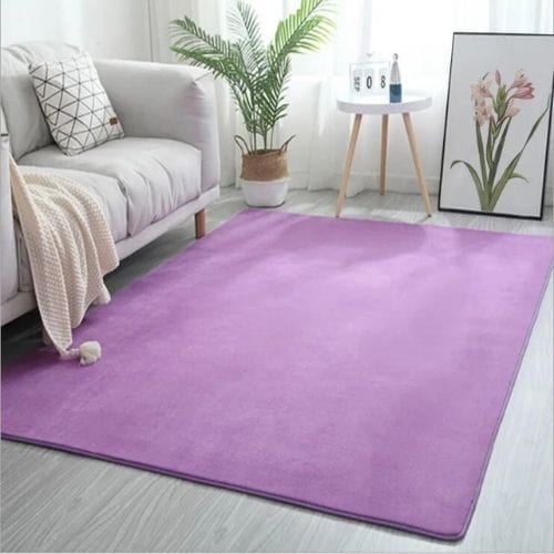 Tapis de Salon | Uni Moderne Poil Ras - Tapinna® Violet / Rectangulaire / 40x60cm (15.7x23.6 Pouces)