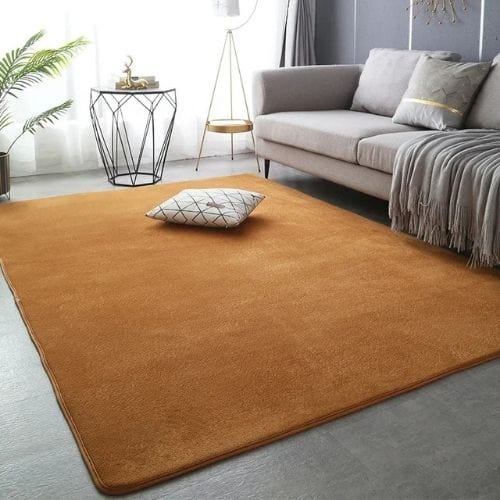 Tapis de Salon | Uni Moderne Tressé Poil Ras - Tapinna® Orange / Rectangulaire / 40x60cm (15x23 Pouces)