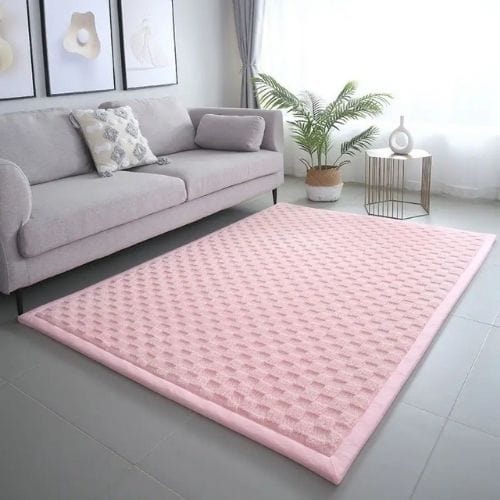 Tapis de Salon | Uni Moderne Vintage Poil Ras - Tapinna® Rose / Rectangulaire / 40x60cm