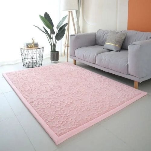 Tapis de Salon | Uni Moderne Vintage Poil Ras - Tapinna® Rose / Rectangulaire / 40x60cm