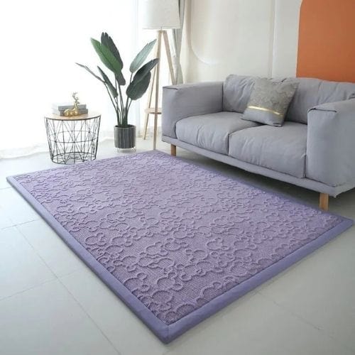 Tapis de Salon | Uni Moderne Vintage Poil Ras - Tapinna® Violet / Rectangulaire / 40x60cm