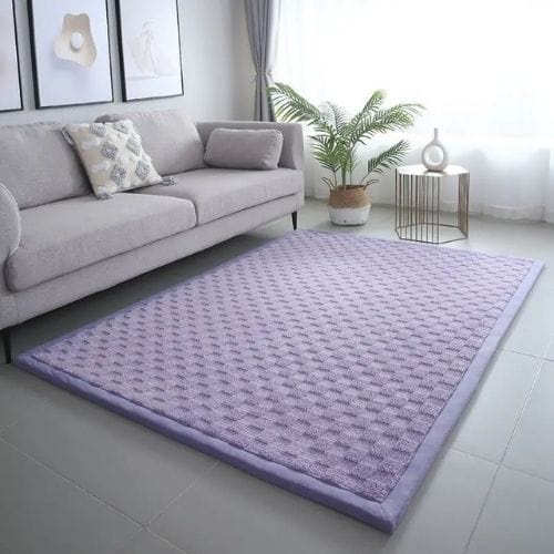 Tapis de Salon | Uni Moderne Vintage Poil Ras - Tapinna® Violet / Rectangulaire / 40x60cm