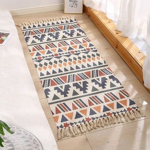 Tapis de Sol | Berbère Bohème Ethnique - Tapinna® Coloré / Rectangulaire / 600x900mm