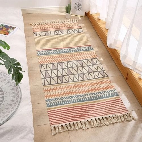 Tapis de Sol | Berbère Bohème Ethnique - Tapinna® Coloré / Rectangulaire / 600x900mm
