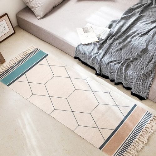 Tapis de Sol | Berbère Bohème Ethnique - Tapinna® Coloré / Rectangulaire / 600x900mm