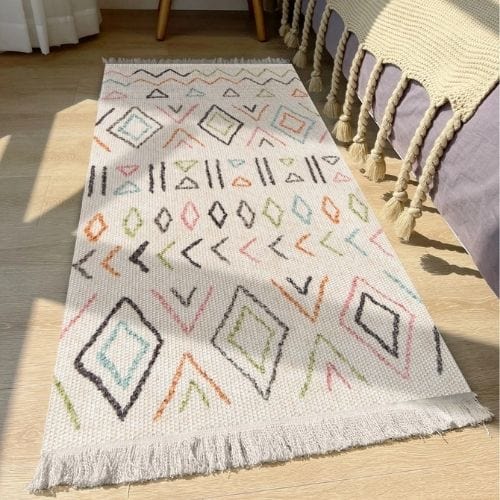 Tapis de Sol | Berbère Bohème - Tapinna® Coloré / Rectangulaire / 45x75cm