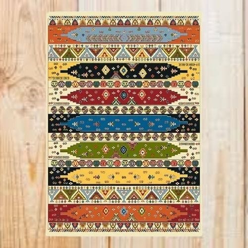 Tapis de Sol | Berbère Bohème Type Persan - Tapinna® Coloré / Rectangulaire / 50x80cm