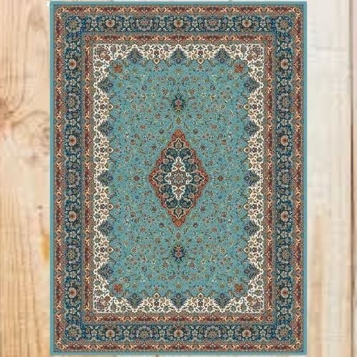 Tapis de Sol | Berbère Bohème Type Persan - Tapinna® Turquoise / Rectangulaire / 50x80cm