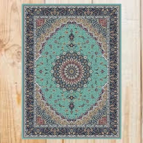 Tapis de Sol | Berbère Bohème Type Persan - Tapinna® Turquoise / Rectangulaire / 50x80cm