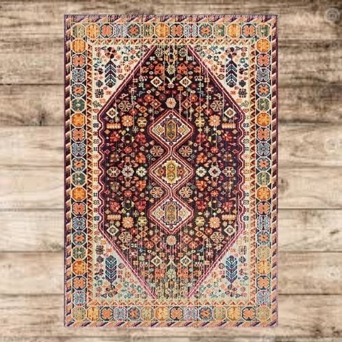 Tapis de Sol | Bohème Ethnique Persan - Tapinna® Coloré / Rectangulaire / 40x60cm