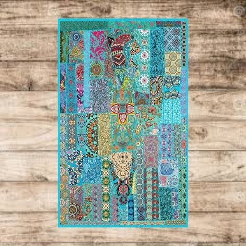 Tapis de Sol | Bohème Ethnique Persan - Tapinna® Coloré / Rectangulaire / 40x60cm