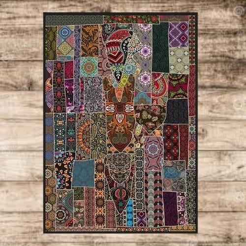 Tapis de Sol | Bohème Ethnique Persan - Tapinna® Coloré / Rectangulaire / 40x60cm