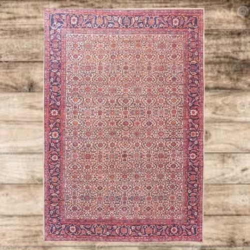 Tapis de Sol | Bohème Ethnique Persan - Tapinna® Rose / Rectangulaire / 40x60cm