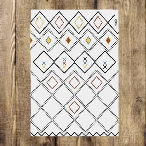 Tapis de Sol | Ethnique Bohème Oriental Style Marocain - Tapinna® Coloré / Rectangulaire / 80x120cm