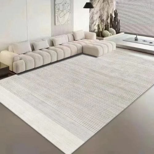 Tapis de Sol | Kilim Moderne Luxe Minimaliste Poil Ras - Tapinna® Gris / Rectangulaire / 50x80cm (Petit Tapis)