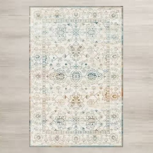 Tapis de Sol | Moderne Luxe Berbère Bohème Exotique - Tapinna® Blanc / Rectangulaire / 30x50cm (12x20 Pouces)