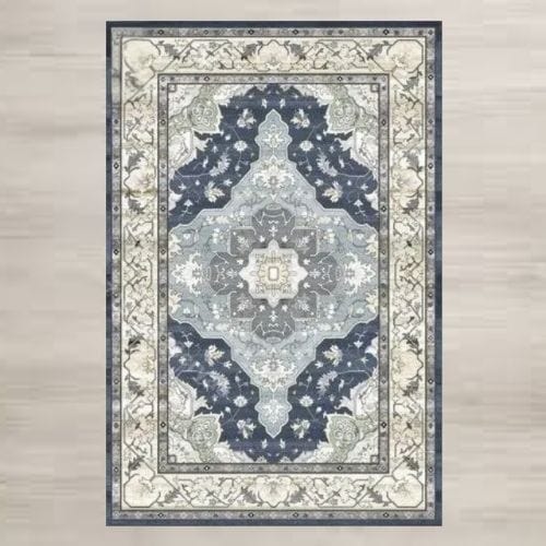 Tapis de Sol | Moderne Luxe Berbère Bohème Exotique - Tapinna® Bleu / Rectangulaire / 30x50cm (12x20 Pouces)