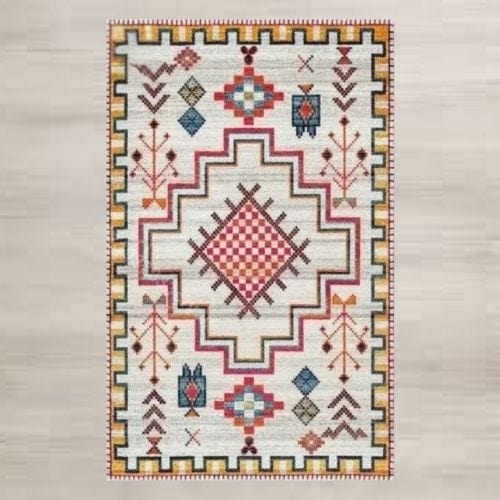 Tapis de Sol | Moderne Luxe Berbère Bohème Exotique - Tapinna® Coloré / Rectangulaire / 30x50cm (12x20 Pouces)