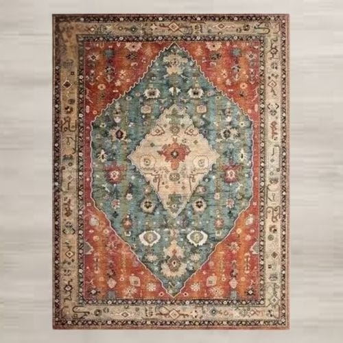 Tapis de Sol | Moderne Luxe Berbère Bohème Exotique - Tapinna® Rouge / Rectangulaire / 30x50cm (12x20 Pouces)