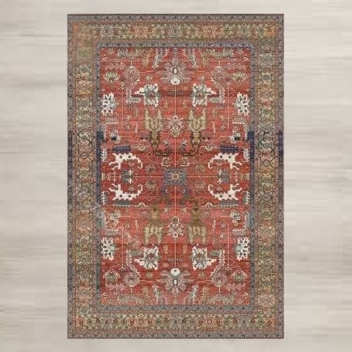 Tapis de Sol | Moderne Luxe Berbère Bohème Exotique - Tapinna® Rouge / Rectangulaire / 30x50cm (12x20 Pouces)