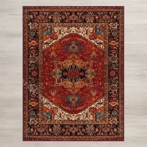Tapis de Sol | Moderne Luxe Berbère Bohème Exotique - Tapinna® Rouge / Rectangulaire / 30x50cm (12x20 Pouces)