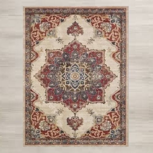 Tapis de Sol | Moderne Luxe Berbère Bohème Exotique - Tapinna® Rouge / Rectangulaire / 30x50cm (12x20 Pouces)