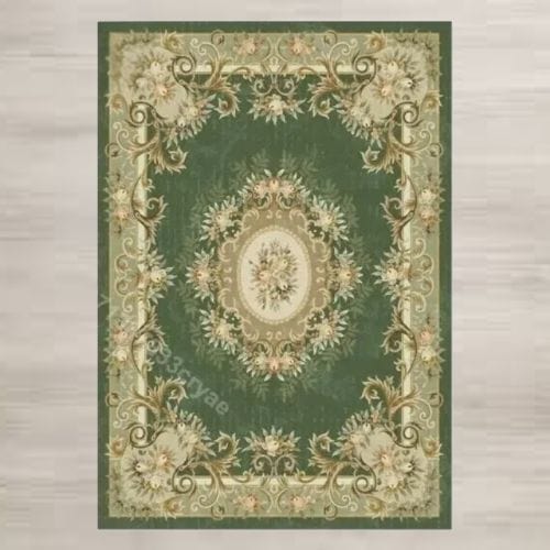 Tapis de Sol | Moderne Luxe Berbère Bohème Exotique - Tapinna® Vert / Rectangulaire / 30x50cm (12x20 Pouces)