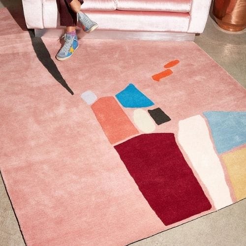Tapis de Sol | Moderne Luxe Design Scandinave Poil Ras - Tapinna® Rose / Rectangulaire / 80x120cm