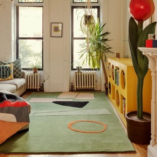 Tapis de Sol | Moderne Luxe Design Scandinave Poil Ras - Tapinna® Vert / Rectangulaire / 80x120cm