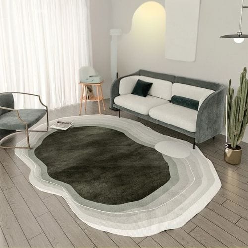 Tapis de Sol | Moderne Scandinave Abstrait Wabi-Sabi - Tapinna® Gris / Irrégulier / 80x120cm
