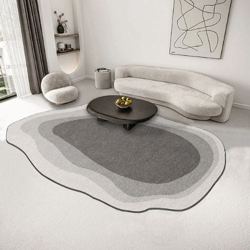 Tapis de Sol | Moderne Scandinave Abstrait Wabi-Sabi - Tapinna® Gris / Irrégulier / 80x120cm