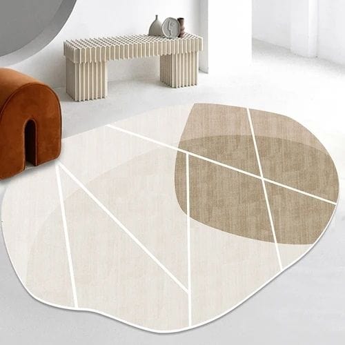 Tapis de Sol | Moderne Scandinave Abstrait Wabi-Sabi - Tapinna® Marron / Irrégulier / 80x120cm