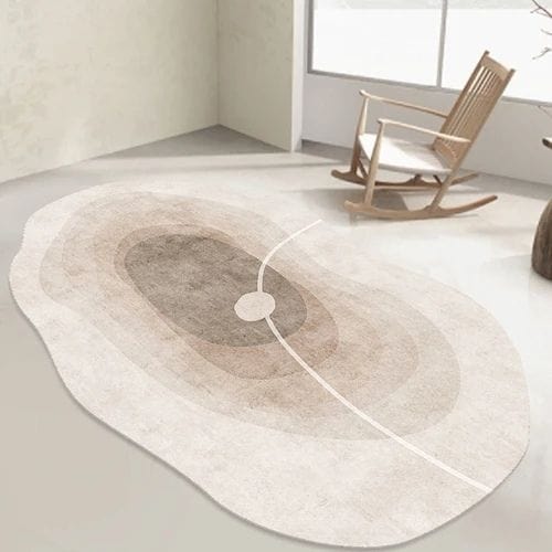 Tapis de Sol | Moderne Scandinave Abstrait Wabi-Sabi - Tapinna® Marron / Irrégulier / 80x120cm