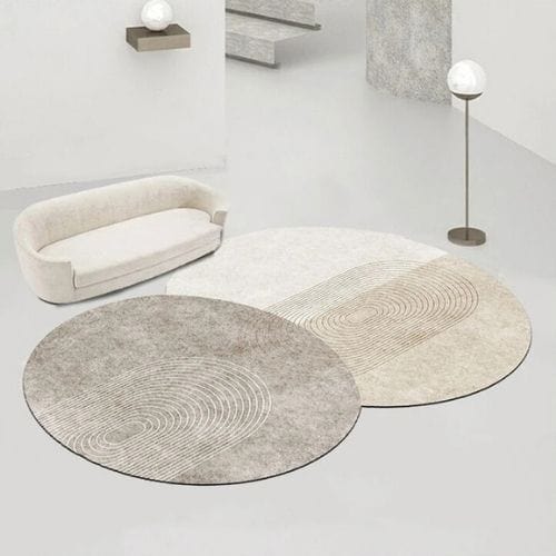 Tapis de Sol | Moderne Uni Abstrait Scandinave - Tapinna® Beige / Irrégulier / 80x120cm