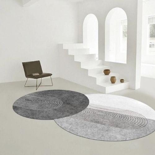 Tapis de Sol | Moderne Uni Abstrait Scandinave - Tapinna® Gris / Irrégulier / 80x120cm
