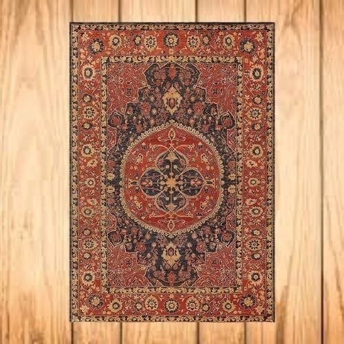 Tapis de Sol | Oriental Bohème Type Persan Rétro - Tapinna® Rouge / Rectangulaire / 40x60cm