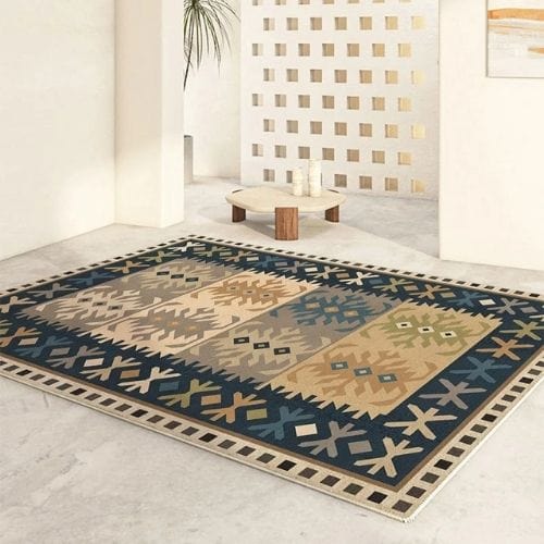 Tapis de Sol | Persan Oriental Motif Ethnique Exotique - Tapinna® Coloré / Rectangulaire / 500x800mm