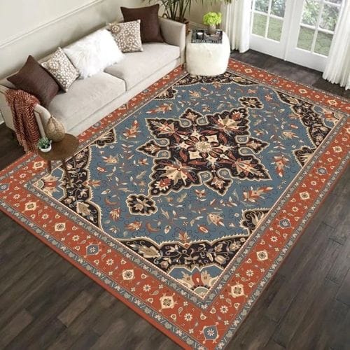 Tapis de Sol | Persan Oriental Motif Ethnique Exotique - Tapinna® Coloré / Rectangulaire / 500x800mm