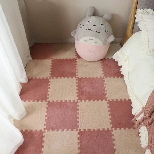 Tapis de Sol | Puzzle Enfant - Tapinna® Rose / Puzzle / 30x30x1cm (4 Pièces)