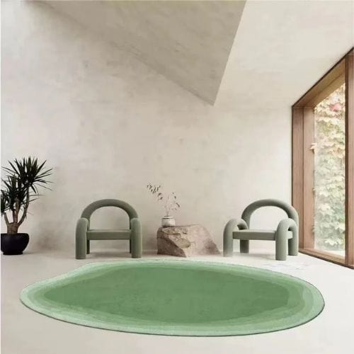Tapis de Sol | Scandinave Moderne Luxe Uni - Tapinna® Vert / Irrégulier / 80x120cm