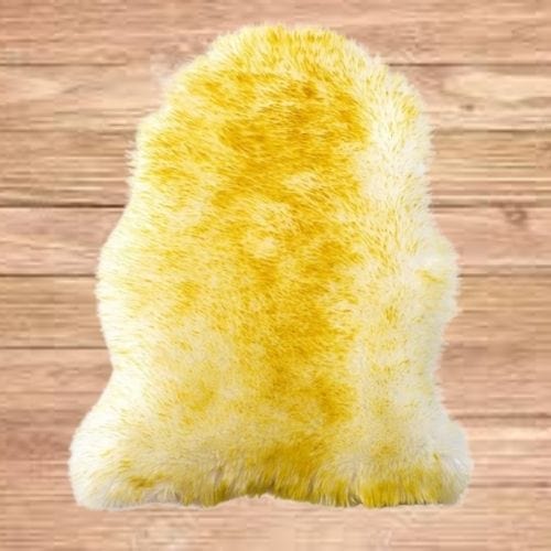 Tapis de Sol | Shaggy Uni Moderne Poil Long - Tapinna® Jaune / Irrégulier / 40x60cm