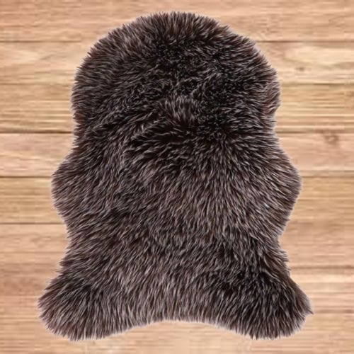 Tapis de Sol | Shaggy Uni Moderne Poil Long - Tapinna® Marron / Irrégulier / 40x60cm