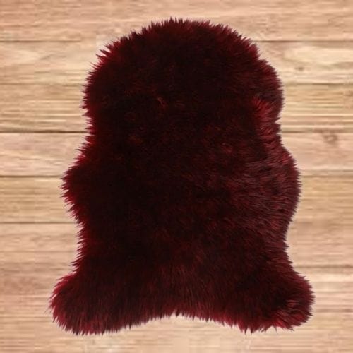 Tapis de Sol | Shaggy Uni Moderne Poil Long - Tapinna® Rouge / Irrégulier / 40x60cm