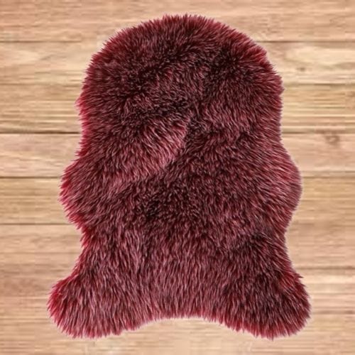 Tapis de Sol | Shaggy Uni Moderne Poil Long - Tapinna® Rouge / Irrégulier / 40x60cm