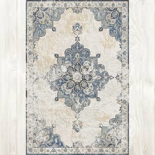 Tapis de Sol | Vintage Bohème Minimaliste Luxe Design - Tapinna® Bleu / Rectangulaire / 80x120cm