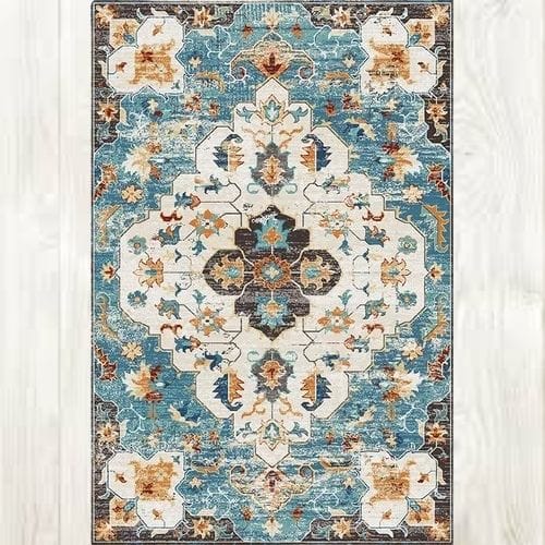 Tapis de Sol | Vintage Bohème Minimaliste Luxe Design - Tapinna® Bleu / Rectangulaire / 80x120cm