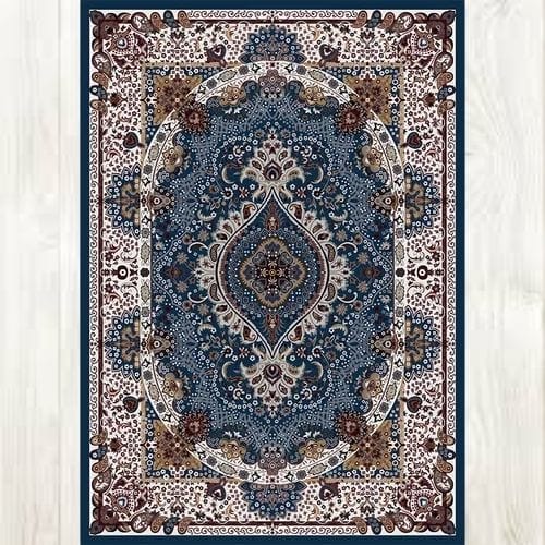 Tapis de Sol | Vintage Bohème Minimaliste Luxe Design - Tapinna® Bleu / Rectangulaire / 80x120cm